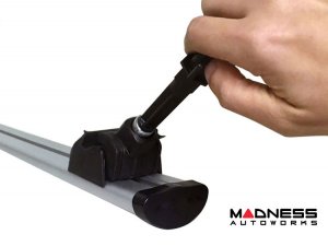 Alfa Romeo Stelvio Roof Rack Cross Bars - for models w/ factory roof rails - Silver - StarLock - 2018-2025 Alfa Romeo Stelvio Roof Rack Cross Bars - for models w/ factory roof rails - Silver - StarLock - 2018-2025